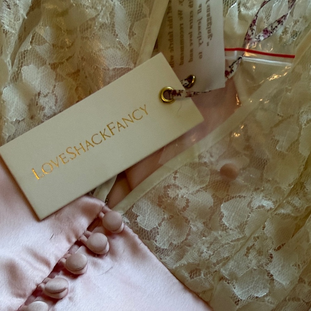 LoveShackFancy Pink and Cream Maxi Dress - Picture 4 of 6